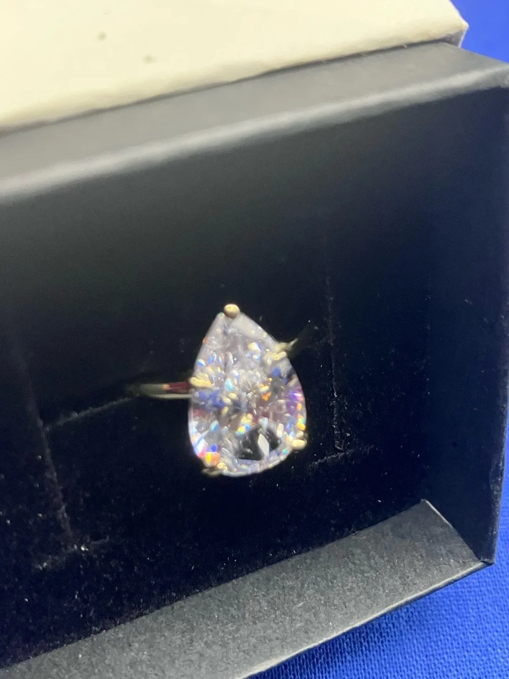 Size 7 Pear Shaped Dazzling Ring - Classic Sparkle
